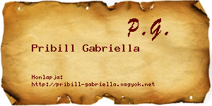 Pribill Gabriella névjegykártya